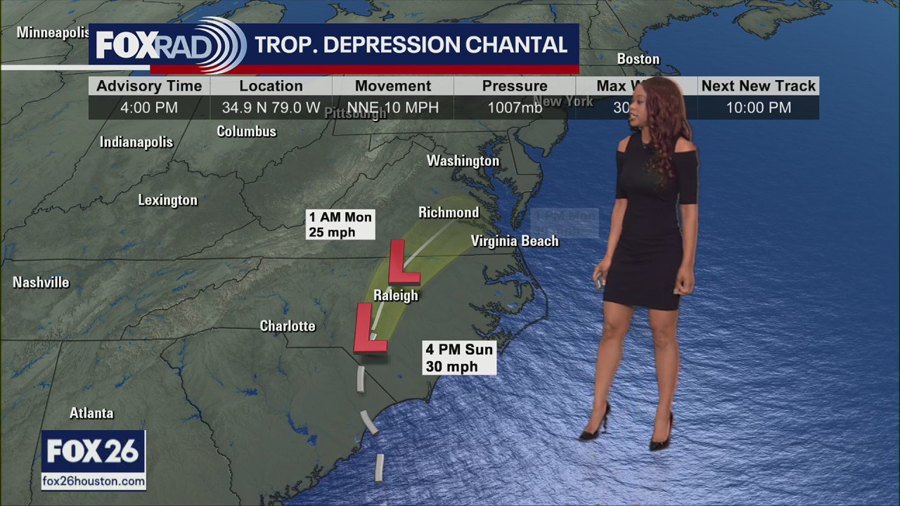 Tropical Weather Update - Tropical Storm Chantal makes landfall