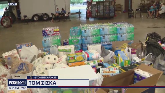 Small town near Houston gathers flooding relief items