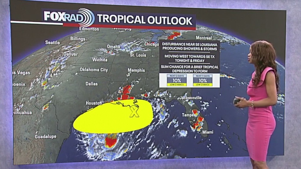 Tropical Weather Forecast - 10% chance for tropical development in the Gulf