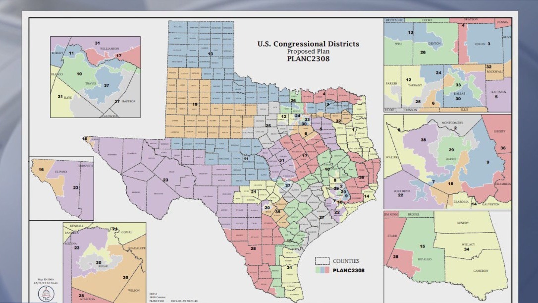 First Texas redistricting map draft released