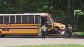 Cleveland ISD bus involved in crash