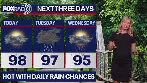 Houston weather: Another hot, humid Monday in the 90s