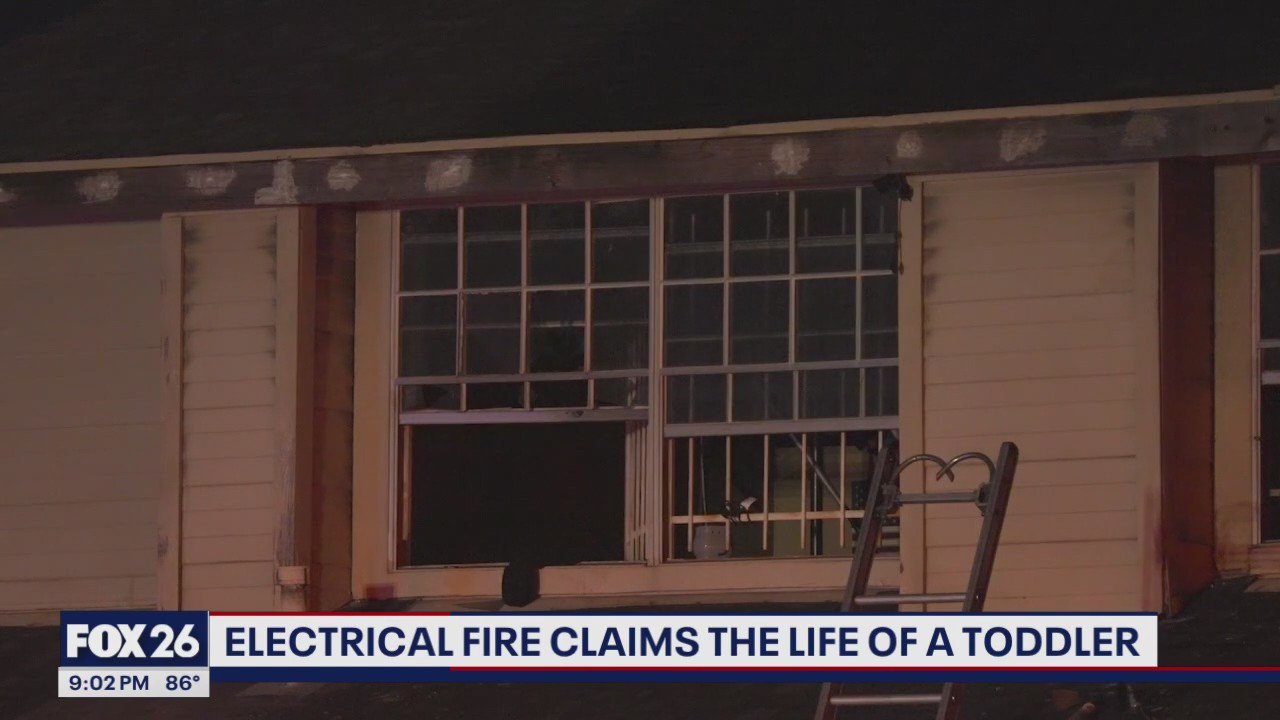 Electrical fire claims life of a Houston toddler