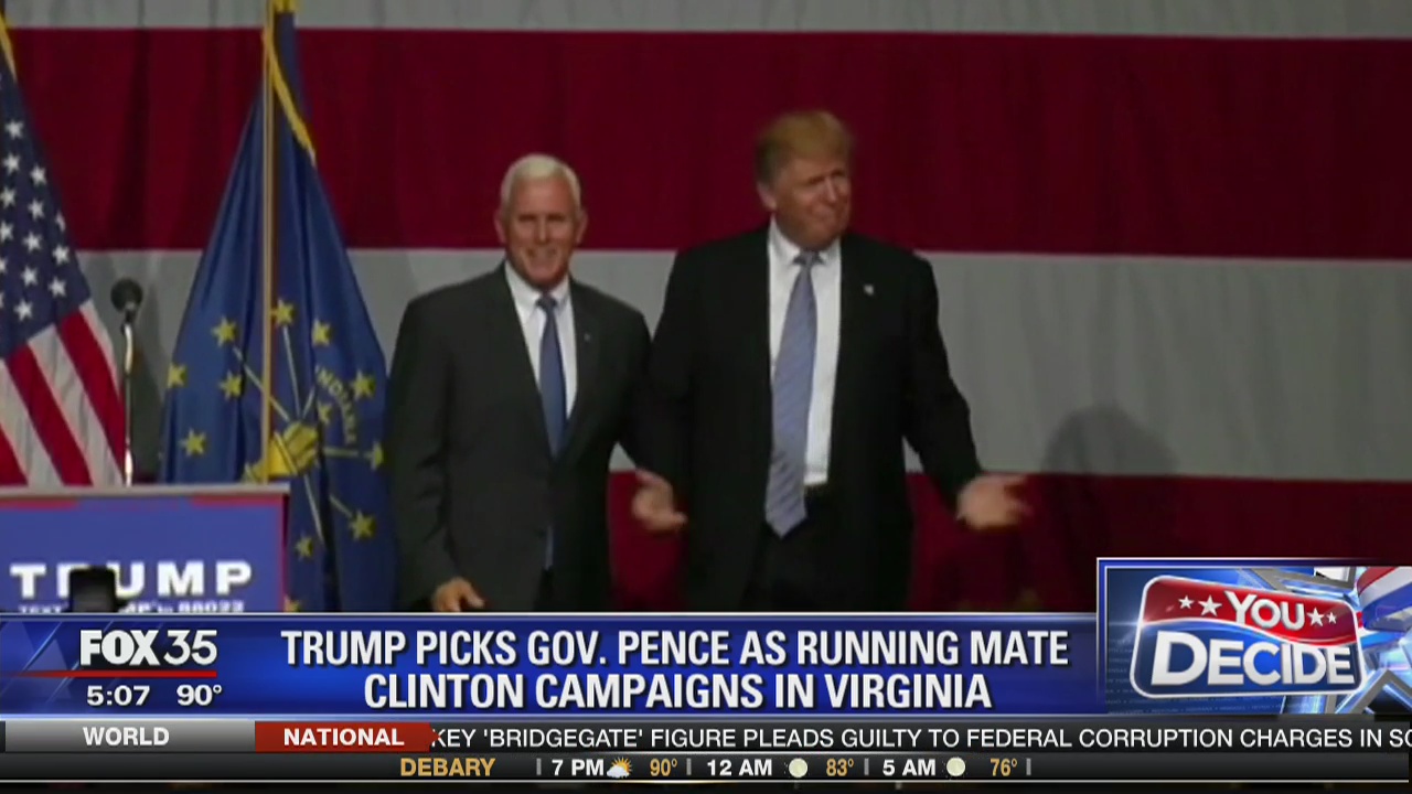 Trump picks Pence as running mate