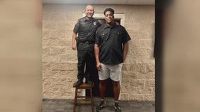 Kemah Police Department's tall cadet goes viral