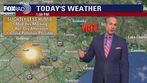 Houston weather: Hot and dry Thursday in the 90s