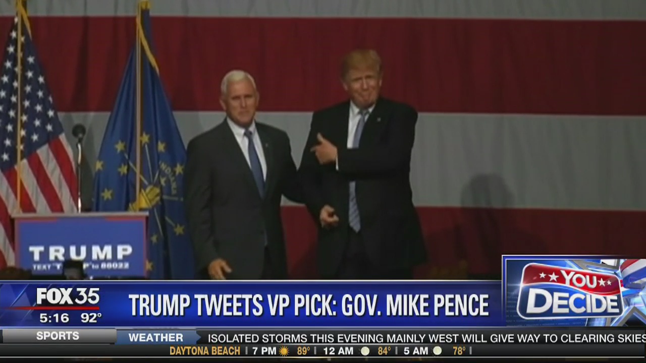 Trump announces Pence as VP pick