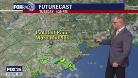 Houston weather: Warm with isolated downpours Tuesday