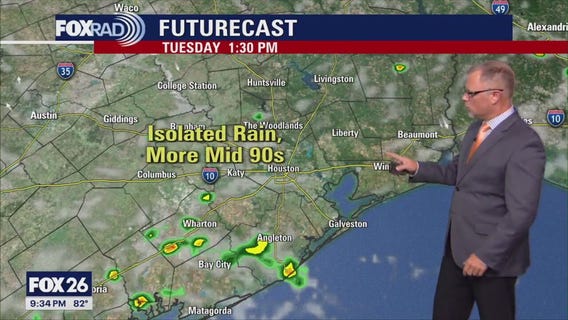Houston weather: Warm with isolated downpours Tuesday