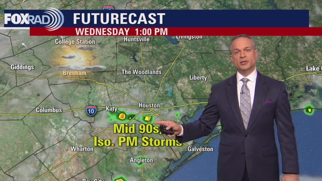 Houston weather: Highs in mid-90s for Wednesday
