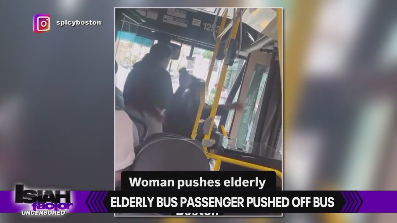 VIDEO: Woman accused of pushing elderly woman off of bus, injuring her�