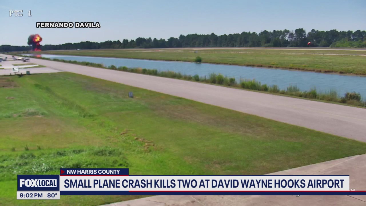 Small plane crash kills 2 at David Wayne Hooks Airport
