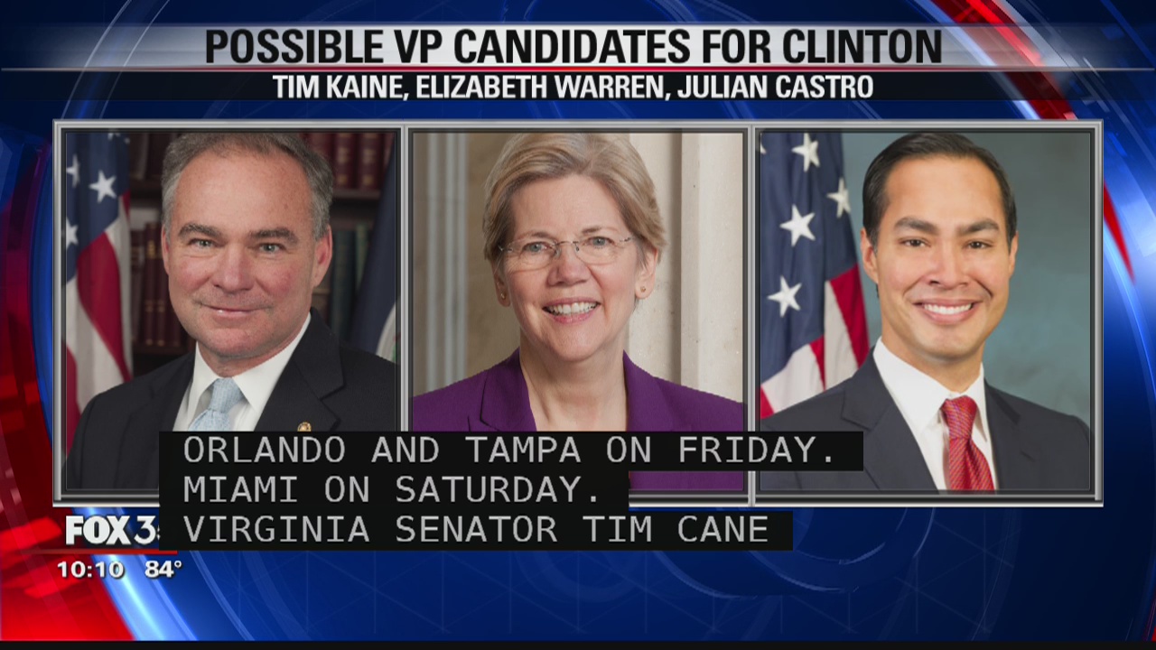 Clinton could name veep candidate on Friday