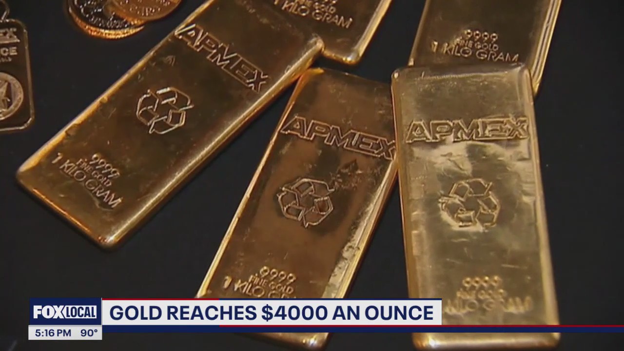 Gold reaches $4,000 per ounce