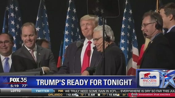 Trump ready for big night at RNC