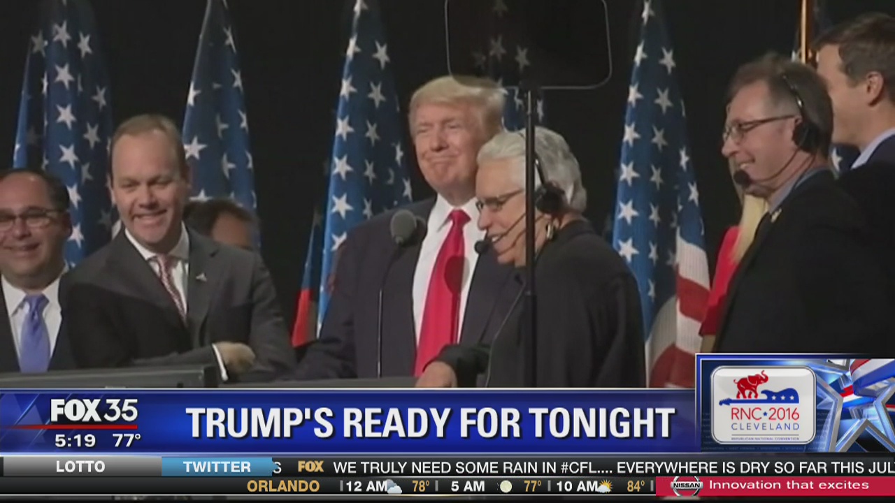 Trump ready for big night at RNC