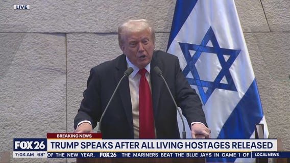President Trump addresses Israel Parliament after hostage release: FULL