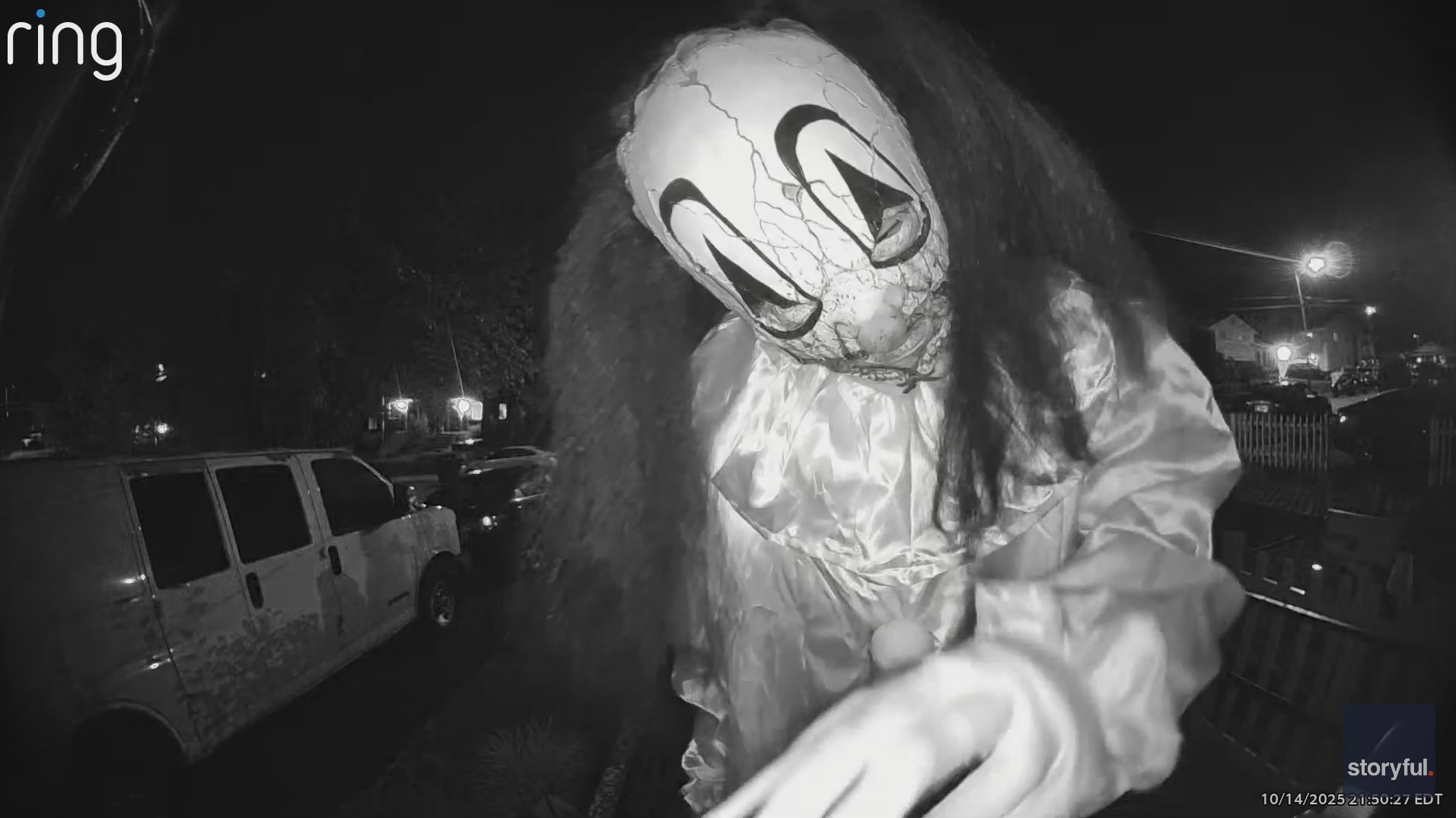 FULL: Halloween masked trio threaten homeowners