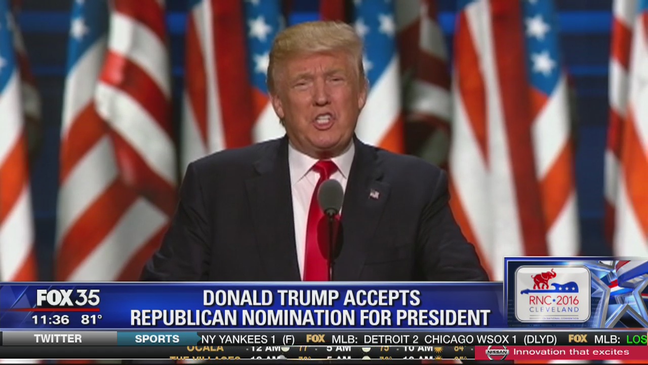 Trump accepts GOP nomination and describes vision