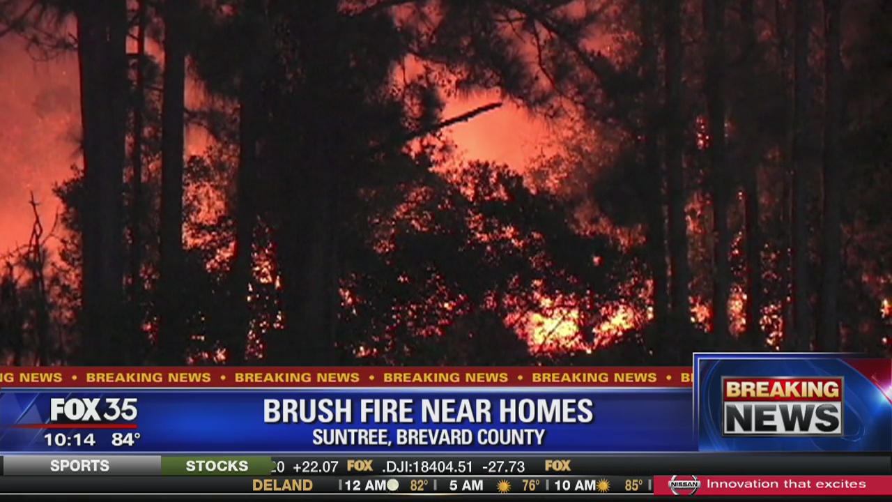Brush fire threatens homes in Brevard County | FOX 51 Gainesville