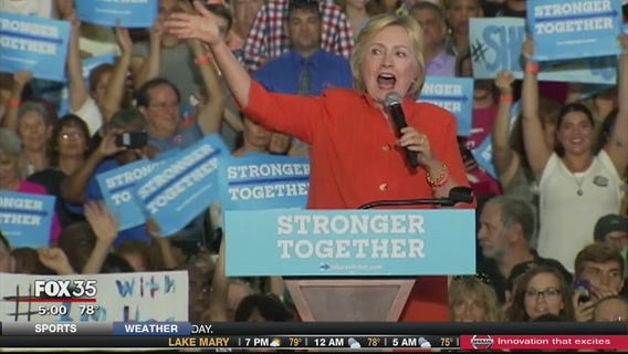 Clinton takes shots at Trump while in St Pete