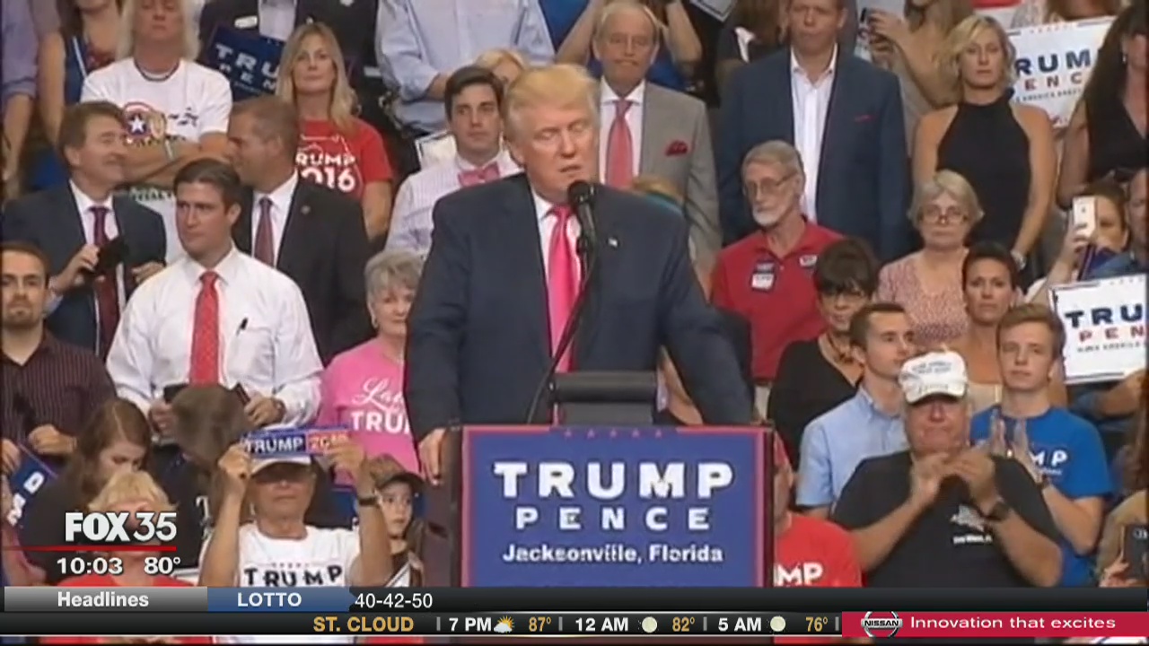 Trump ends Florida tour in Jacksonville