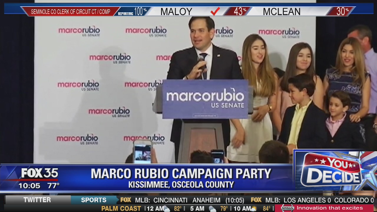 Rubio to face Murphy in November