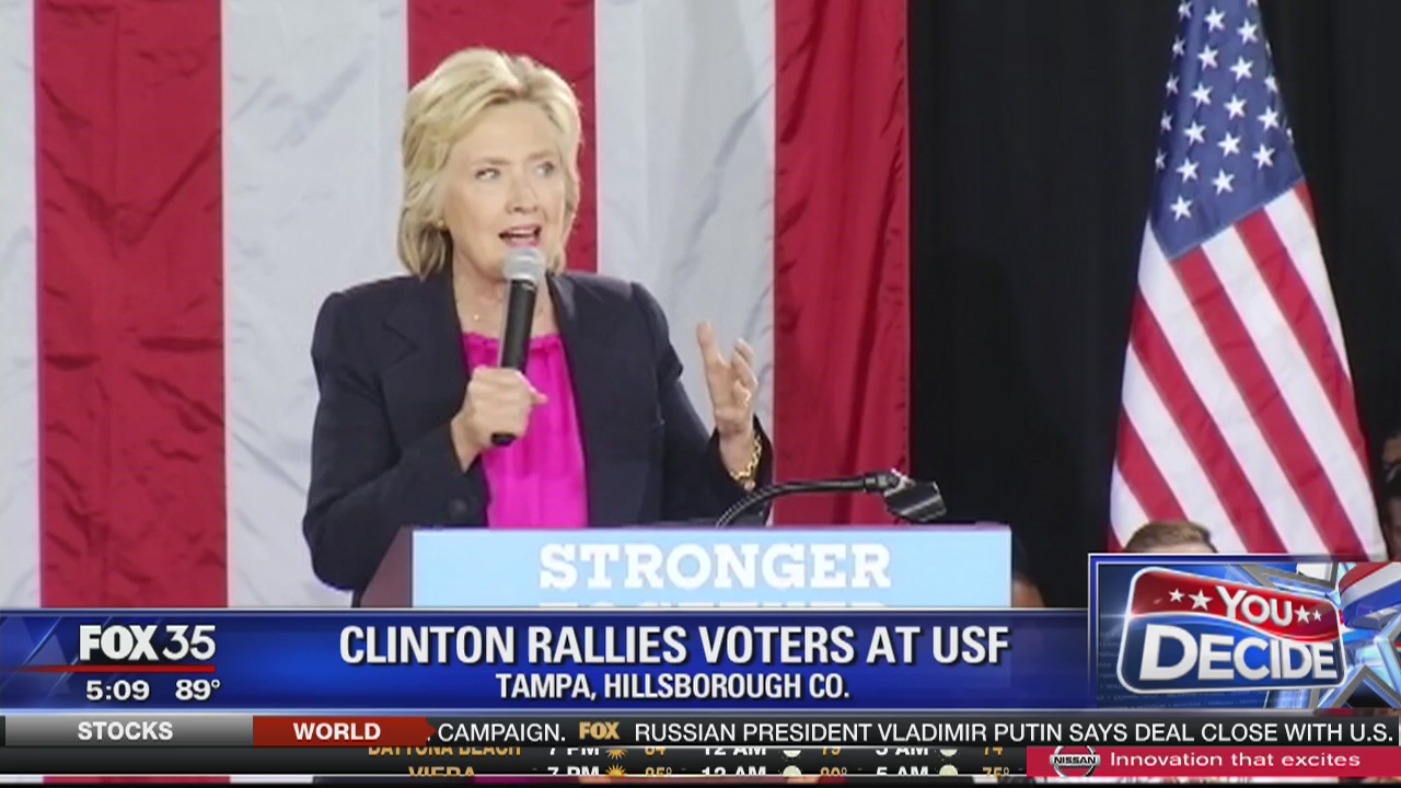 Clinton holds rally at USF