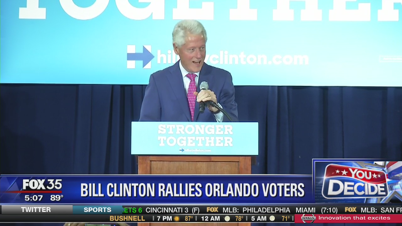 Bill Clinton rallies Orlando voters