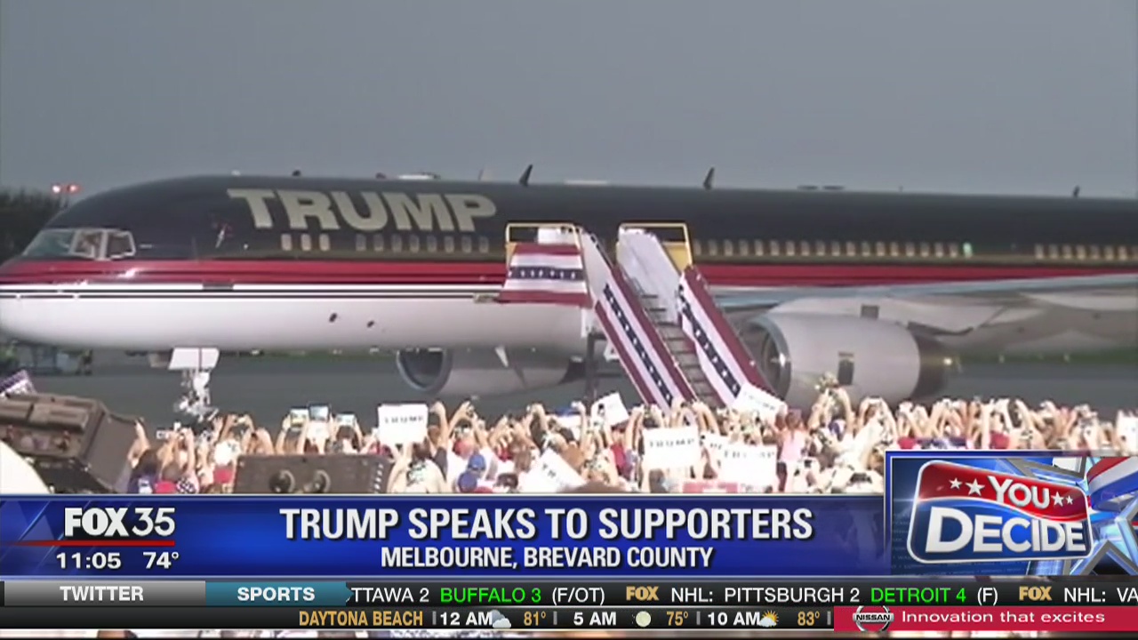 Trump rallies crowd in Melbourne