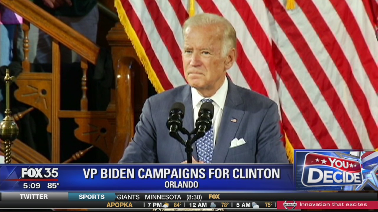 Biden campaigns for Clinton in Orlando