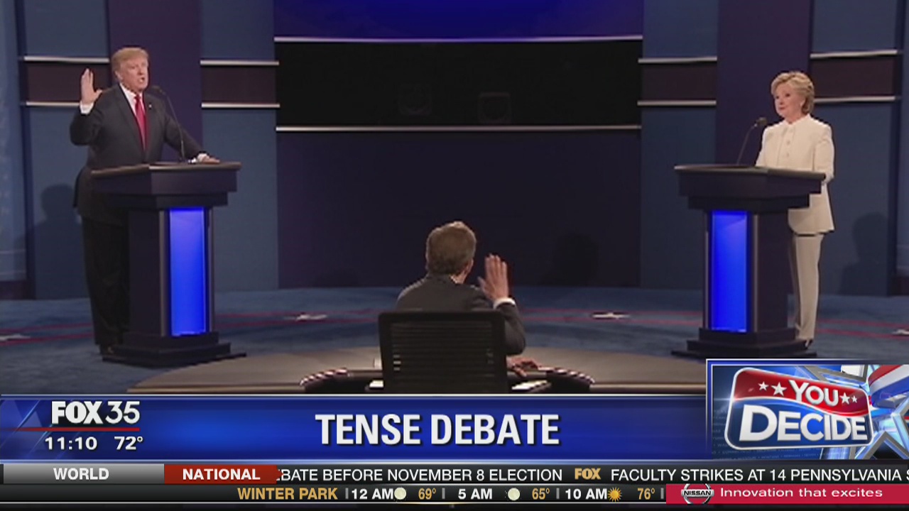 Presidential debate on the big screen