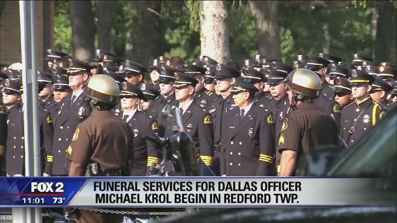 Dallas officer Michael Krol to be laid to rest in Michigan