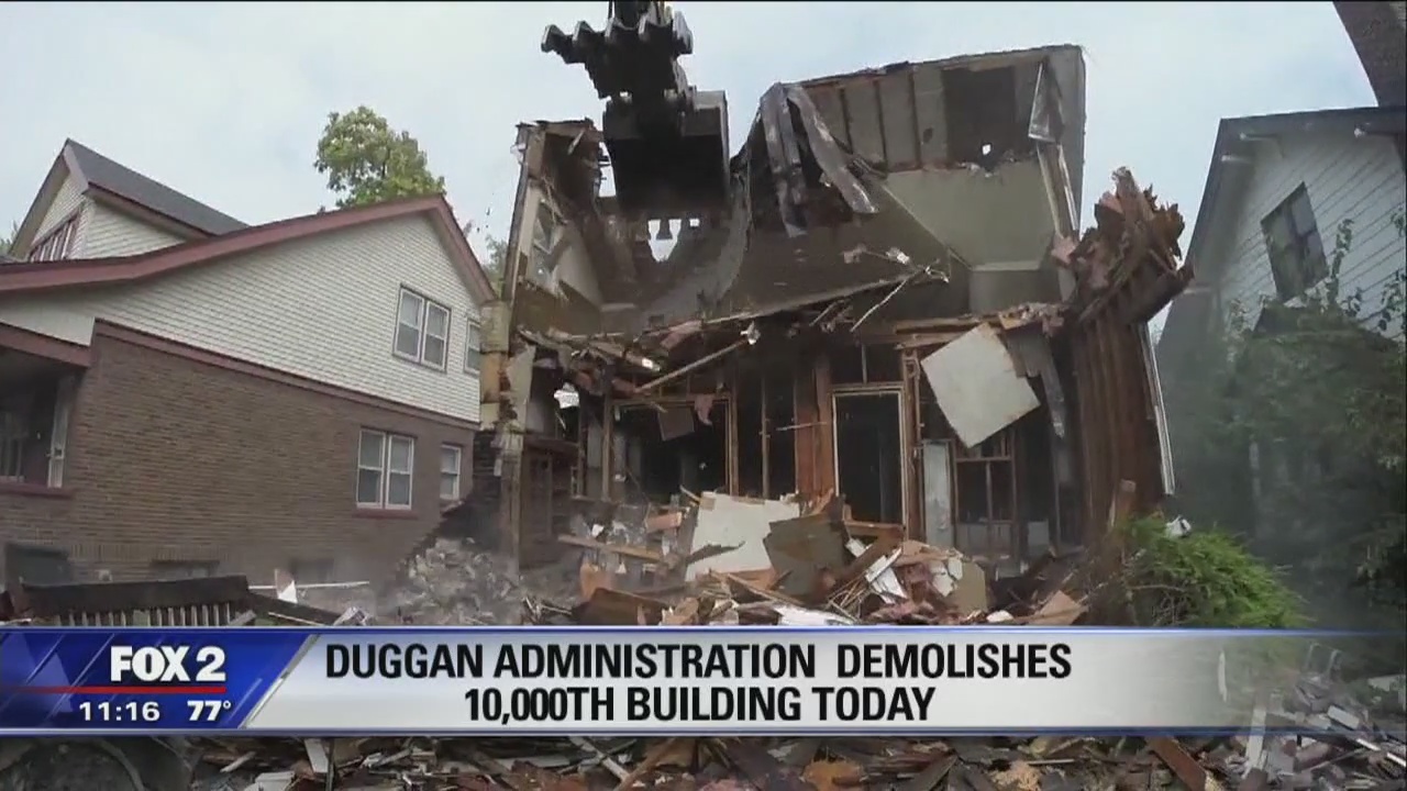 10,000th house knocked down in Detroit