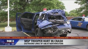 MSP trooper hurt in accident on I-696