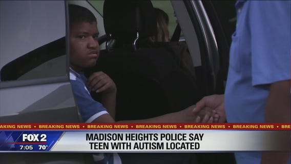 Amber Alert called off, teen with autism found safe in Madison Heights