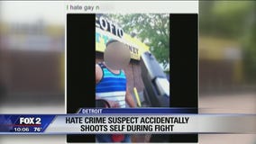 Hate crime suspect accidentally shoots self during fight