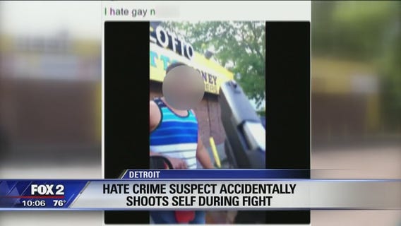Hate crime suspect accidentally shoots self during fight