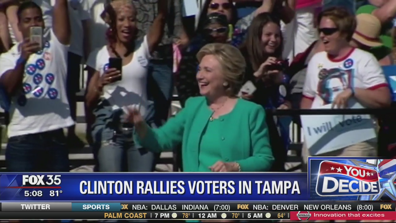 Hillary Clinton on the stump in Tampa