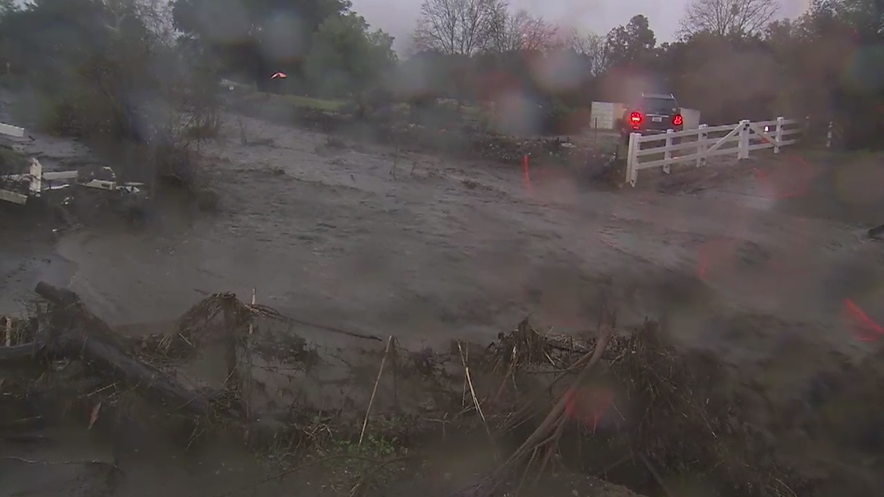 Santa Clarita Burn Areas Hit By Rain, Mud Flows