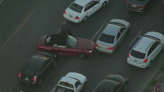 Pursuit of reported stolen vehicle ends in Van Nuys, suspect in custody