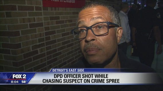 Detroit officer shot by suspect with sawed-off shotgun