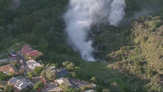 Crews battling Sherman Oaks brush fire find possible human skull