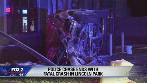 Police chase ends in crash in Lincoln Park, 1 dies