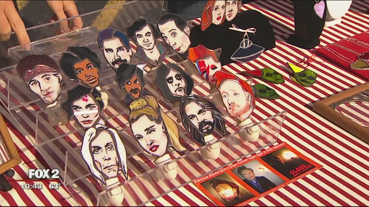 Glass artist Carey Gustafson at DIY Street Fair