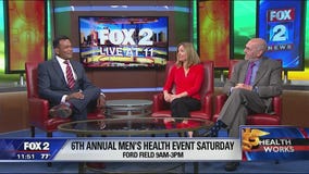 Roop Raj and wife Julie Booksh speaking at MIU Men's Health Event