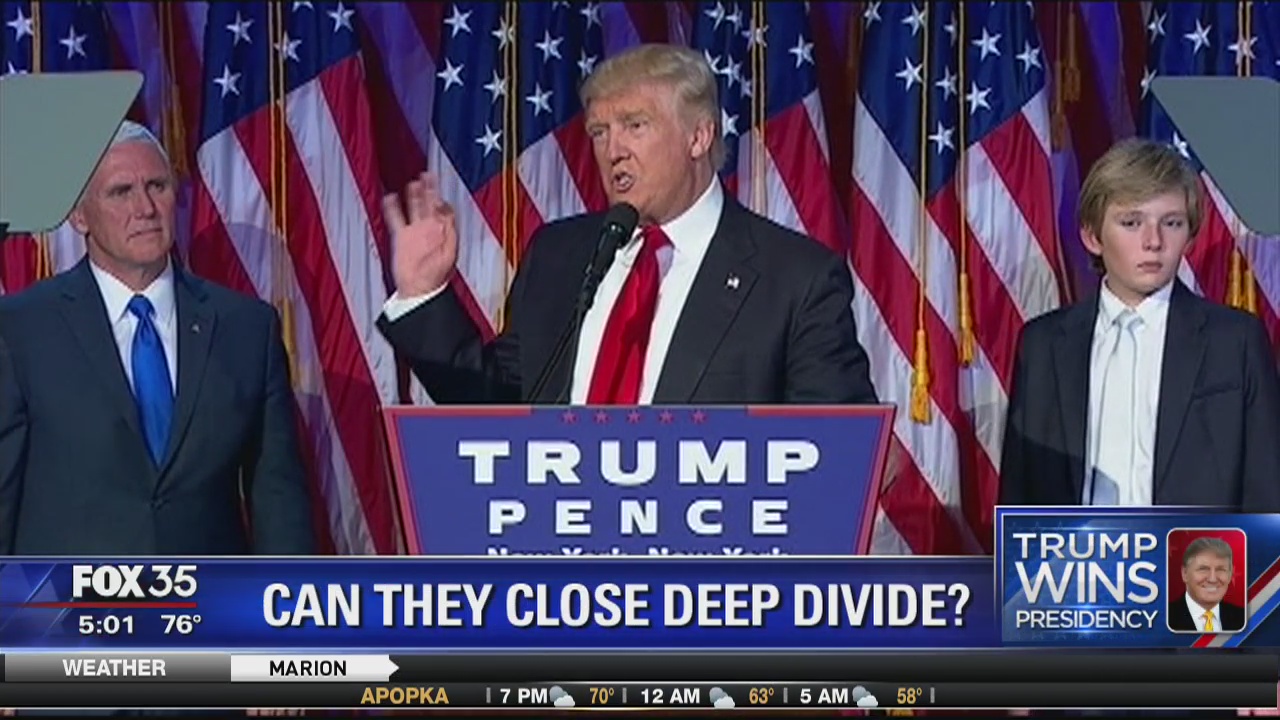 America deeply divided after election