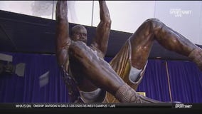 Lakers Unveil Statue Of Shaquille O'Neal Outside of Staples Center
