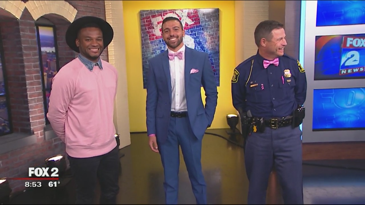 Men can wear pink, too, in October