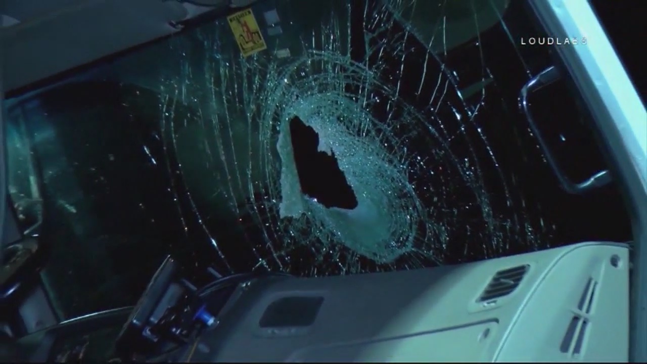 Suspects wanted for tossing rocks off freeway overpass at cars